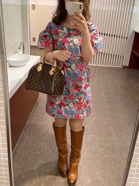 「ミニワンピ」｜だっくす☺︎さん（レディース・151cm）の春コーディネート