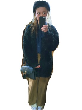 「ANOTHER BRANCH（アナザーブランチ）のアイテム（パンツ）」を使った、YUKINAさん（レディース・162cm）の冬コーディネート