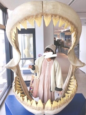 「古着ワンピース」｜「アイテム（ジャケット/アウター）」を使った、rururuさん（レディース・160cm）の冬コーディネート