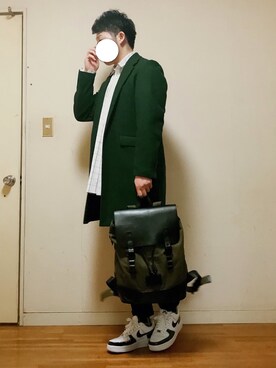 「SENSE OF PLACE by URBAN RESEARCH（センスオブプレイスバイアーバンリサーチ）のアイテム（チェスターコート）」を使った、PONさん（メンズ・178cm）の春コーディネート