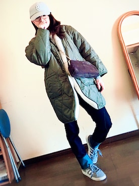 「WEGO（ウィゴー）のアイテム（ノーカラージャケット）」を使った、keroyonさん（レディース・157cm）の冬コーディネート