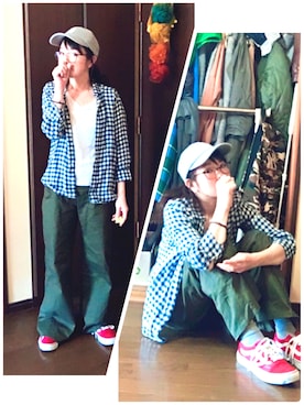 「H/standard（アッシュ・スタンダード）のアイテム」を使った、keroyonさん（レディース・157cm）の春コーディネート