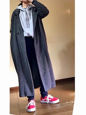 「ロングジャケット」｜「アイテム（その他アウター）」を使った、keroyonさん（レディース・157cm）の秋コーディネート