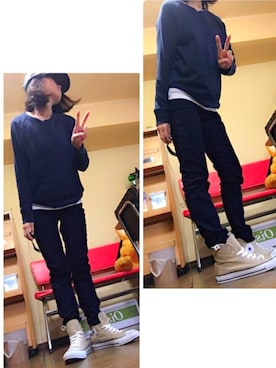 「アイラブCONVERSE」｜keroyonさん（レディース・157cm）の秋コーディネート