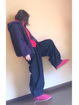 「2018マイベストコーデ」｜「アイテム（ブルゾン）」を使った、keroyonさん（レディース・157cm）の冬コーディネート