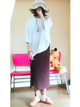 「RED CHOP WORKS（レッドチョップワークス）のアイテム（レギンス/スパッツ）」を使った、keroyonさん（レディース・157cm）の春コーディネート