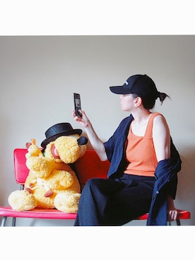 「OZOC（オゾック）のアイテム（タンクトップ）」を使った、keroyonさん（レディース・157cm）の夏コーディネート