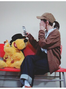 「秋のコーデ」｜「UNIQLO（ユニクロ）のアイテム（キャップ）」を使った、keroyonさん（レディース・157cm）の夏コーディネート