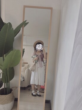 「日常」｜「アイテム（帽子）」を使った、海盐さん（レディース・155cm）の冬コーディネート