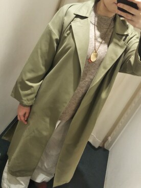 「SEVENDAYS=SUNDAY（セブンデイズサンデイ）のアイテム（トレンチコート）」を使った、elycoさん（レディース・158cm）の秋コーディネート