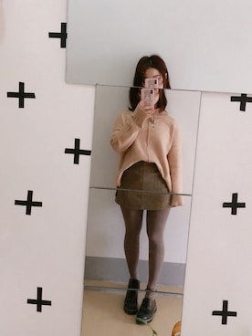 「school」｜「アイテム（その他シューズ）」を使った、Miaa酱さん（レディース・147cm）の春コーディネート