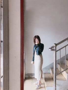「school」｜「アイテム（ワンピース/ドレス）」を使った、Miaa酱さん（レディース・147cm）の春コーディネート