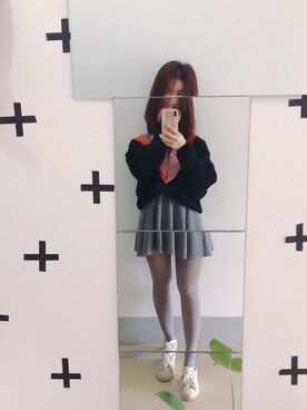「school」｜「アイテム（ワンピース/ドレス）」を使った、Miaa酱さん（レディース・147cm）の春コーディネート