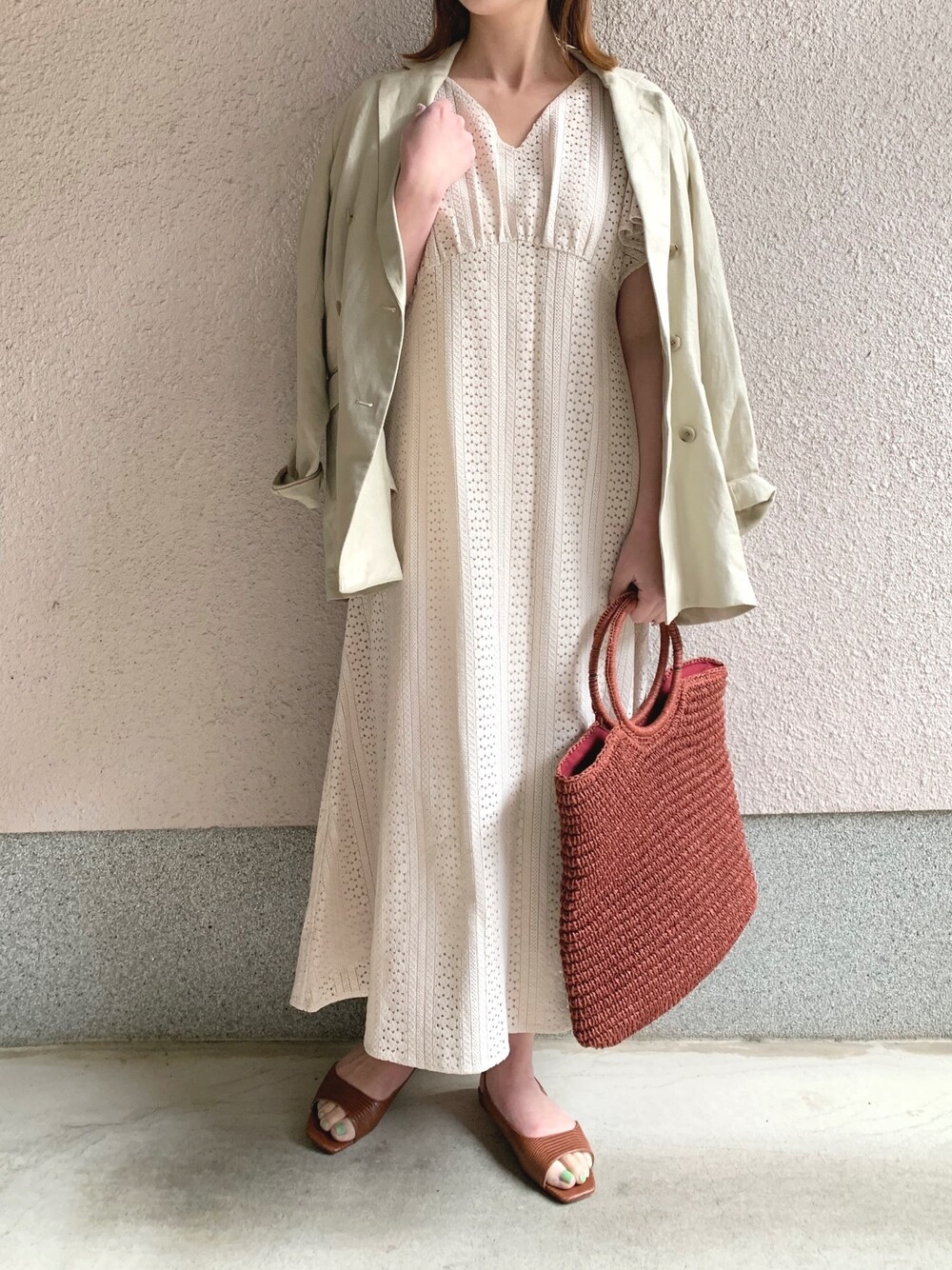 A part by（アパートバイ）の「CoNyタテガラレースワンピース