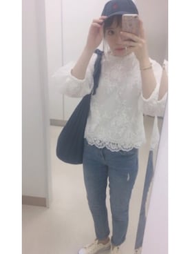 「トイレから失礼しやす」｜「アイテム（アクセサリー）」を使った、suzukaさん（レディース・162cm）の春コーディネート