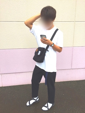 「アイテム（スラックス）」を使った、るさん（メンズ・171cm・10代）の夏コーディネート