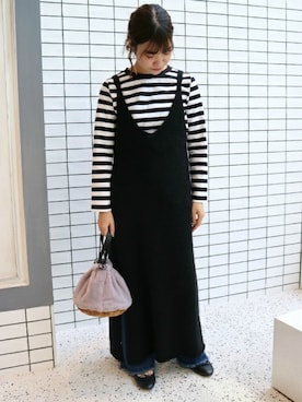 「SLOBE IENA（スローブイエナ）のアイテム（ハンドバッグ）」を使った、chiharuさん（レディース・158cm）の秋コーディネート