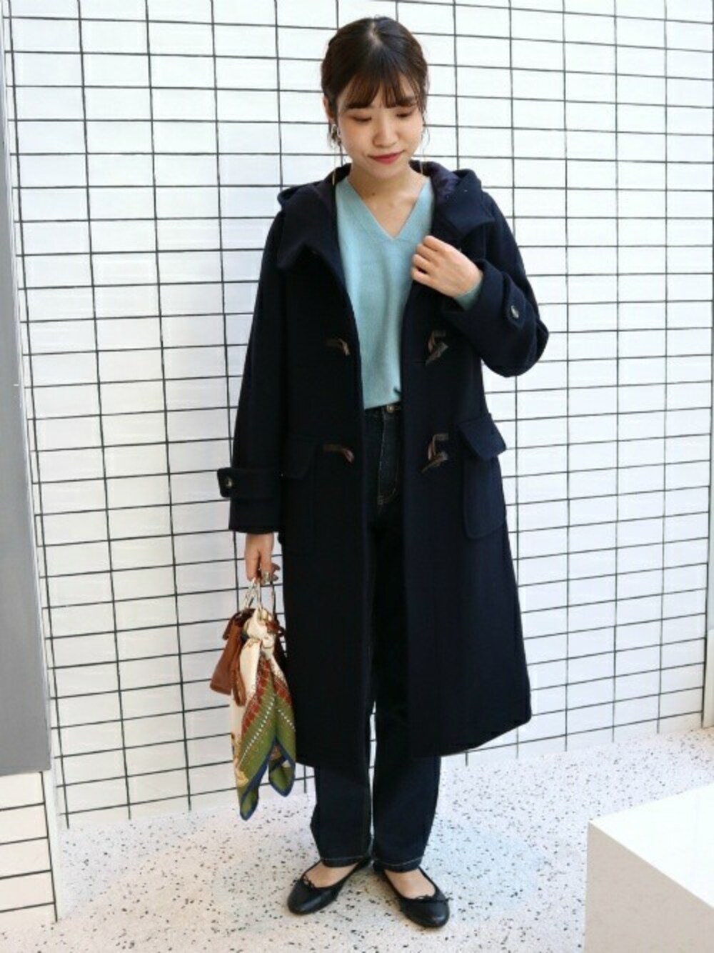 slobe iena ヘリンボーンダッフルコート スローブイエナ SLOBE IENA（スローブイエナ）の「ヘリンボーンダッフルコート