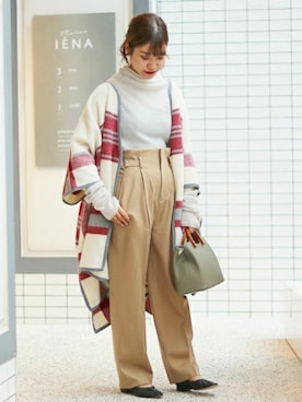 「スローブイエナ」｜「アイテム（ブルゾン）」を使った、chiharuさん（レディース・158cm）の冬コーディネート