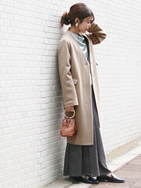 「SLOBE IENA（スローブイエナ）のアイテム（ローファー）」を使った、chiharuさん（レディース・158cm）の冬コーディネート