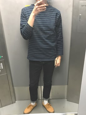 「セントジェームス」｜「アイテム（財布/小物）」を使った、keiさん（メンズ・184cm）の秋コーディネート
