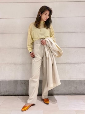 「united arrows」｜「アイテム（その他シューズ）」を使った、miyamotoさん（レディース・164cm）の冬コーディネート