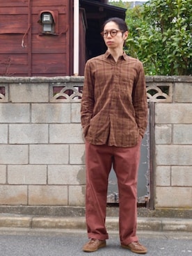 「MASTER&Co（マスターアンドコー）のアイテム（パンツ）」を使った、きゅーさん（メンズ・175cm）の秋コーディネート