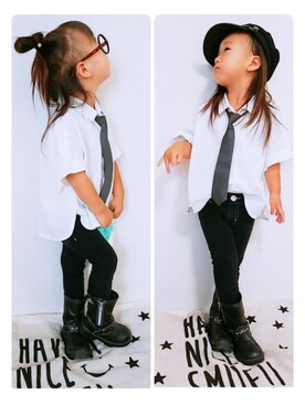 「OSHKOSH（オシュコシュ）のアイテム（ブーツ）」を使った、jueru♡さん（キッズ・90cm）の夏コーディネート