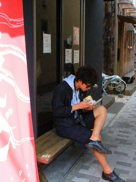 「Scye（サイ）のアイテム（その他アウター）」を使った、ワサビさん（メンズ・180cm）の冬コーディネート