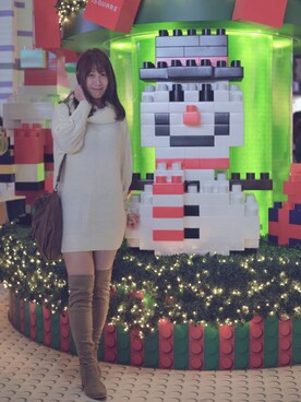 「longboots」｜Claudia❄️さん（レディース・165cm）の冬コーディネート
