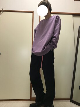 「ユナイテッドアローズ」｜「アイテム（スウェット）」を使った、実輝さん（メンズ・168cm）の秋コーディネート