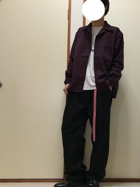 「COMME　CA COMMUNE（コムサコミューン）のアイテム（アクセサリー）」を使った、実輝さん（メンズ・168cm）の秋コーディネート