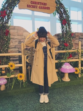 「chambre de charme（シャンブルドゥシャーム）のアイテム（オールインワン・サロペット）」を使った、Twinkleliloさん（レディース・158cm）の冬コーディネート