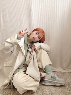 「ペールトーン」｜「アイテム（ブルゾン）」を使った、enaさん（レディース・155cm）の冬コーディネート