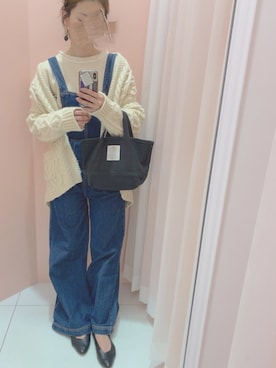 「MULLER（ミューラー）のアイテム（オールインワン・サロペット）」を使った、hxxxxaさん（レディース・162cm）の春コーディネート