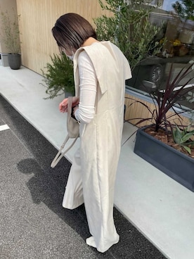 「CLANE（クラネ）のアイテム（オールインワン・サロペット）」を使った、hxxxxaさん（レディース・162cm）の春コーディネート