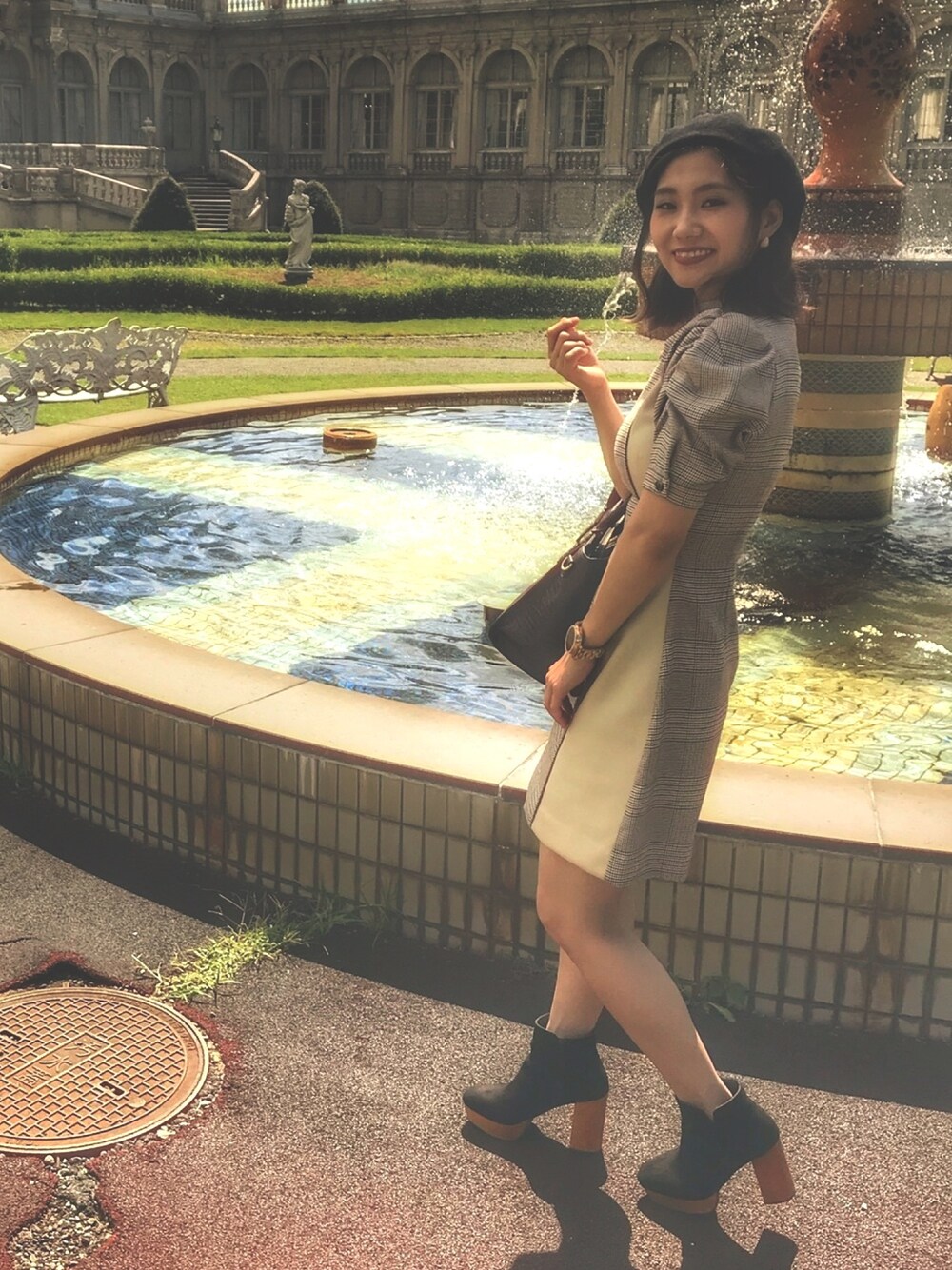 「エイミーイストワール、ワンピース、eimy istoire」｜「eimy istoireのアイテム（ワンピース、その他）」を使った、# yuiさん（レディース・154cm）の秋コーディネートの1枚目の写真