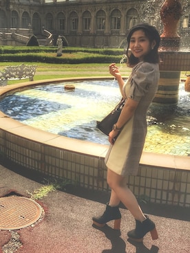 「eimy istoire」｜「アイテム（ハンチング/ベレー帽）」を使った、# yuiさん（レディース・154cm）の秋コーディネート