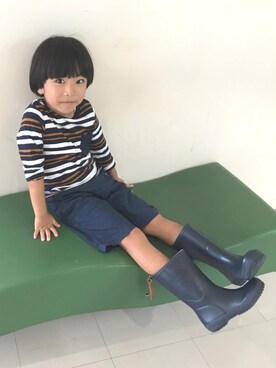「アイテム（レインシューズ）」を使った、chi-sukeさん（キッズ・110cm）の秋コーディネート