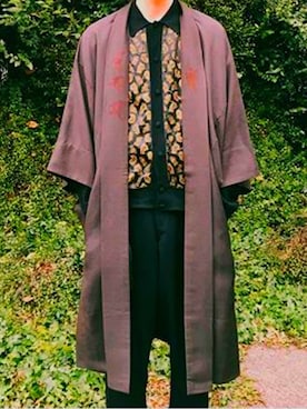 「kimono」｜「アイテム（その他アウター）」を使った、NAMIE さん（メンズ・175cm）の春コーディネート