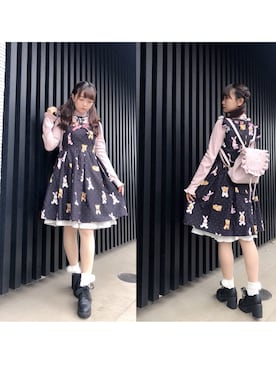 「axes femme（アクシーズファム）のアイテム（バックパック/リュック）」を使った、kumachan_428さん（レディース・160cm）の秋コーディネート
