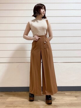 「REDYAZEL（レディアゼル）のアイテム（パンツ）」を使った、rihoさん（レディース・153cm）の秋コーディネート