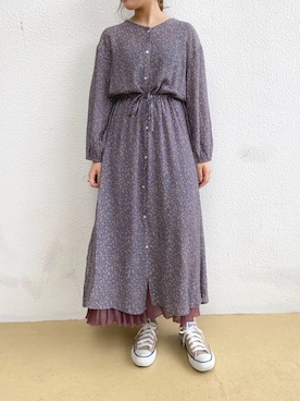 「Te chichi TERRASSE」｜「アイテム（ワンピース/ドレス）」を使った、ʜᴀʀᴜᴋᴀさん（レディース・153cm）の秋コーディネート