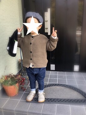 maruさん（キッズ・100cm）の冬コーディネート