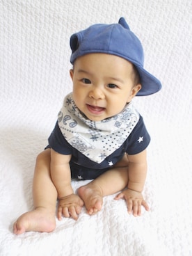「babygap」｜「アイテム（キャップ）」を使った、Ruanさん（キッズ・60cm）の夏コーディネート