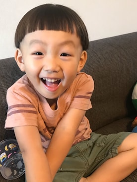 「たらちゃんヘアー」｜☆2boys☆さん（キッズ・90cm）の夏コーディネート