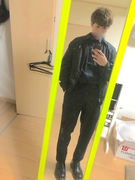 「AZUL by moussy（アズールバイマウジー）のアイテム（ブルゾン）」を使った、れんれんさん（メンズ・168cm）の冬コーディネート