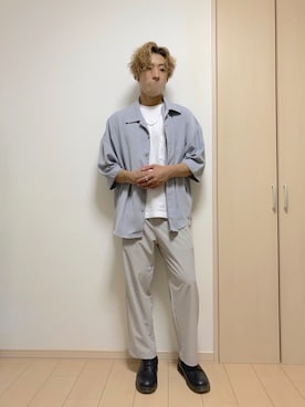 「色素薄い系」｜れんれんさん（メンズ・169cm）の夏コーディネート