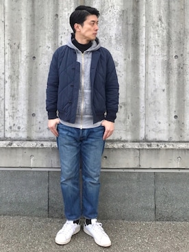 「STILL BY HAND（スティルバイハンド）のアイテム（ブルゾン）」を使った、okamoさん（メンズ・176cm）の冬コーディネート