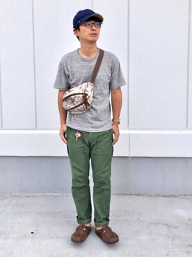 「ENTRY SG（エントリーエスジー）のアイテム」を使った、okamoさん（メンズ・176cm）の夏コーディネート